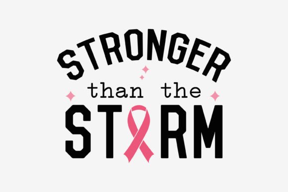 Breast Cancer SVG Design Stronger Than