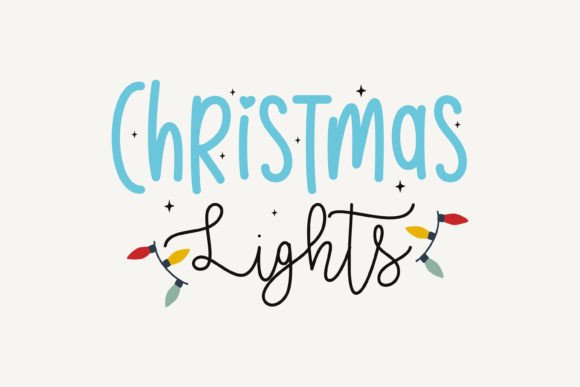 Christmas Lights SVG for Embroidery Projects