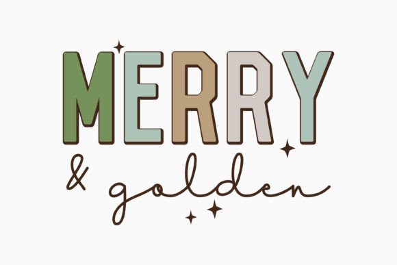 Merry and Golden Retro Christmas Quote Review