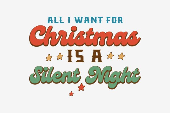 Retro Christmas Svg All I Want for Retro