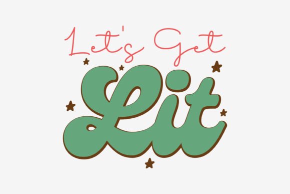 Retro Christmas Svg Let's Get Lit