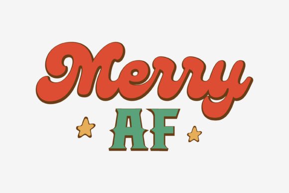 Retro Christmas Svg Merry AF Review