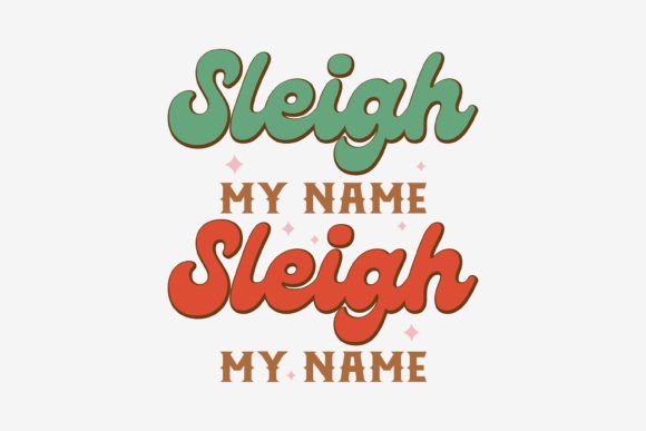 Retro Christmas Svg Sleigh My Name
